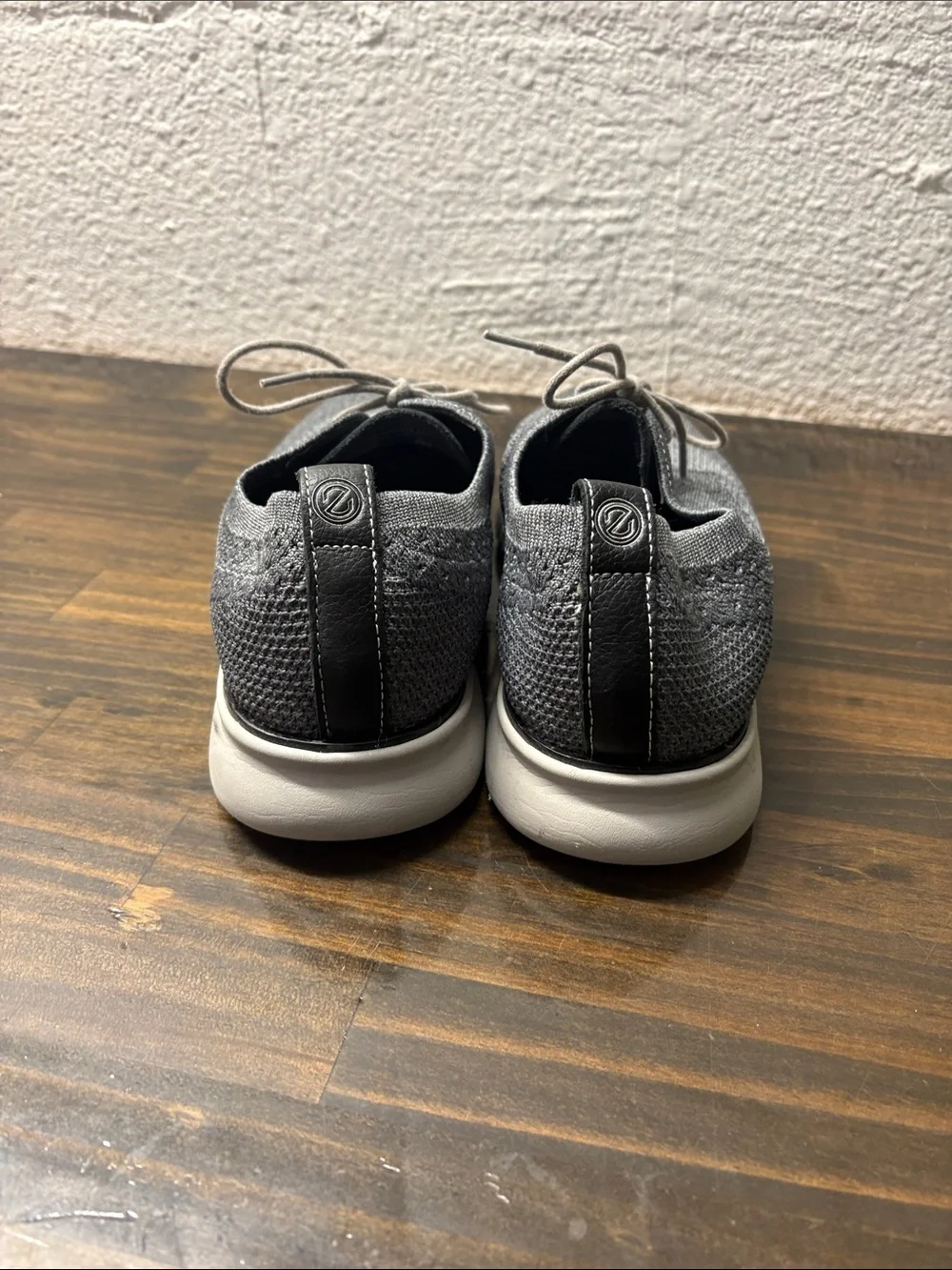 Cole Haan Gray Knit Lace-Up Oxfords Zero Gravity